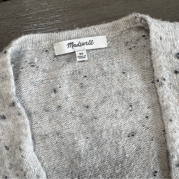 Madewell Cardigan Sweater Donegal Kent Snow XS - Picture 7 of 10